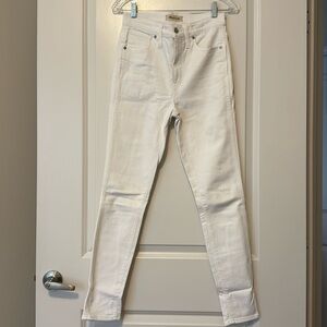 Madewell 10" High-Rise Skinny Jeans in Pure White - Size 27